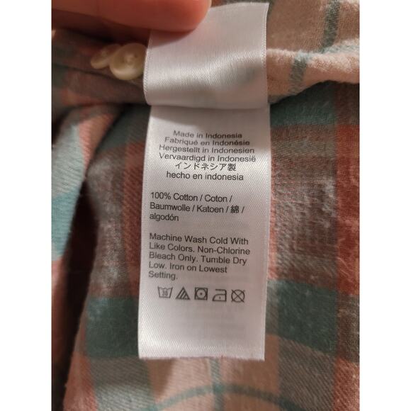 J. Crew - Women's Plaid Pink Flannel Shirt Size Small - Picture 8 of 9